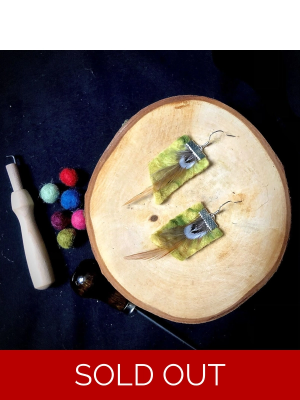 Yellow Marble Earrings